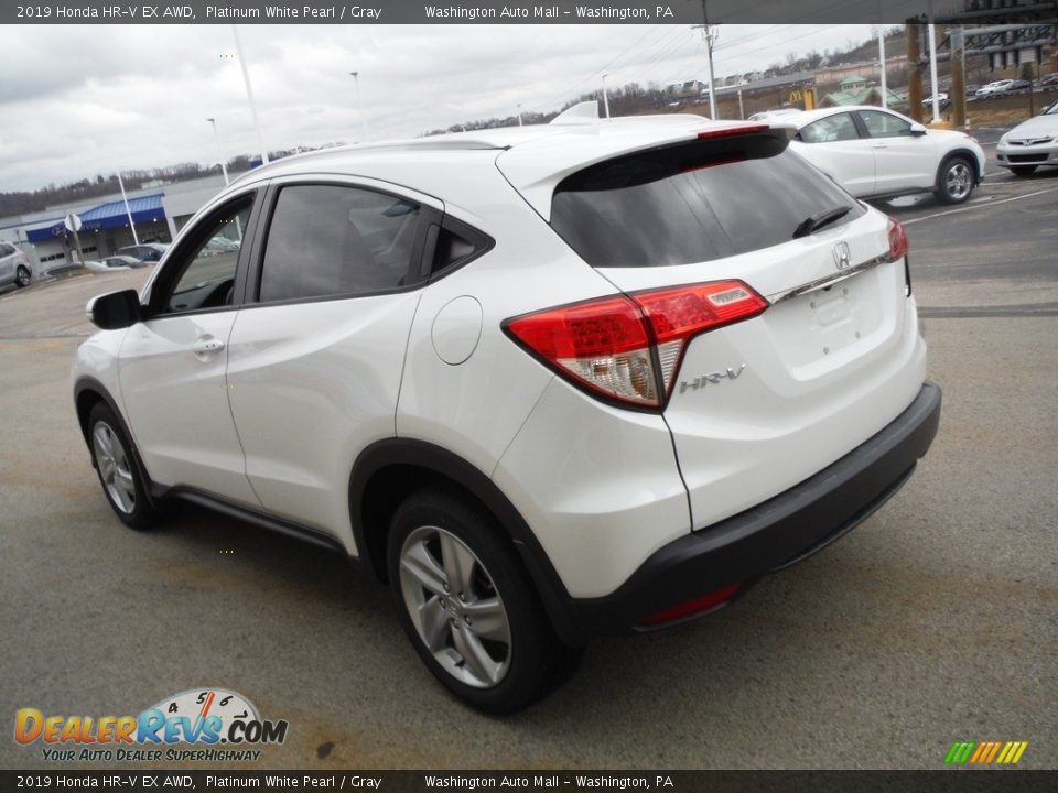 2019 Honda HR-V EX AWD Platinum White Pearl / Gray Photo #8