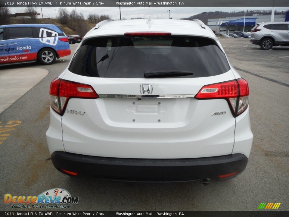 2019 Honda HR-V EX AWD Platinum White Pearl / Gray Photo #9