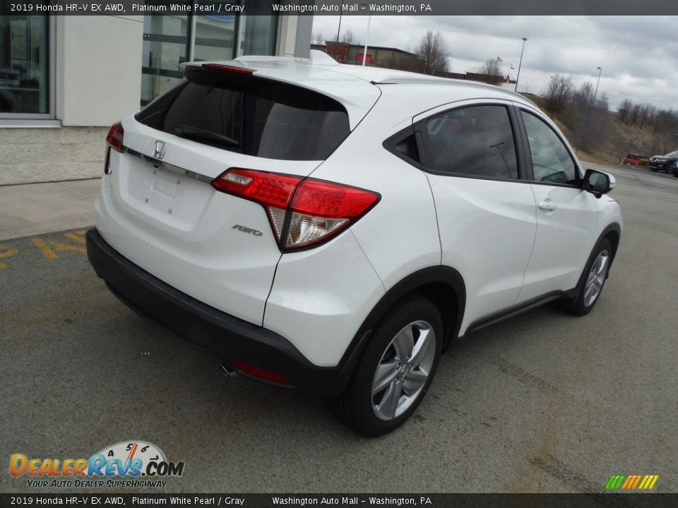 2019 Honda HR-V EX AWD Platinum White Pearl / Gray Photo #10