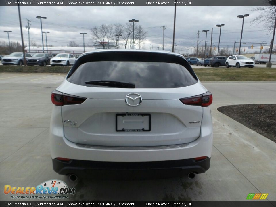 2022 Mazda CX-5 S Preferred AWD Snowflake White Pearl Mica / Parchment Photo #5