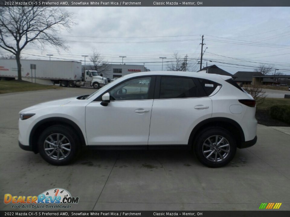 2022 Mazda CX-5 S Preferred AWD Snowflake White Pearl Mica / Parchment Photo #6