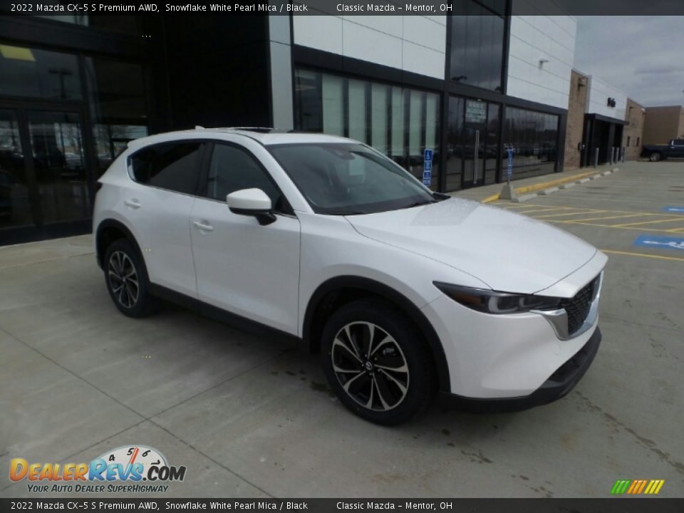2022 Mazda CX-5 S Premium AWD Snowflake White Pearl Mica / Black Photo #1