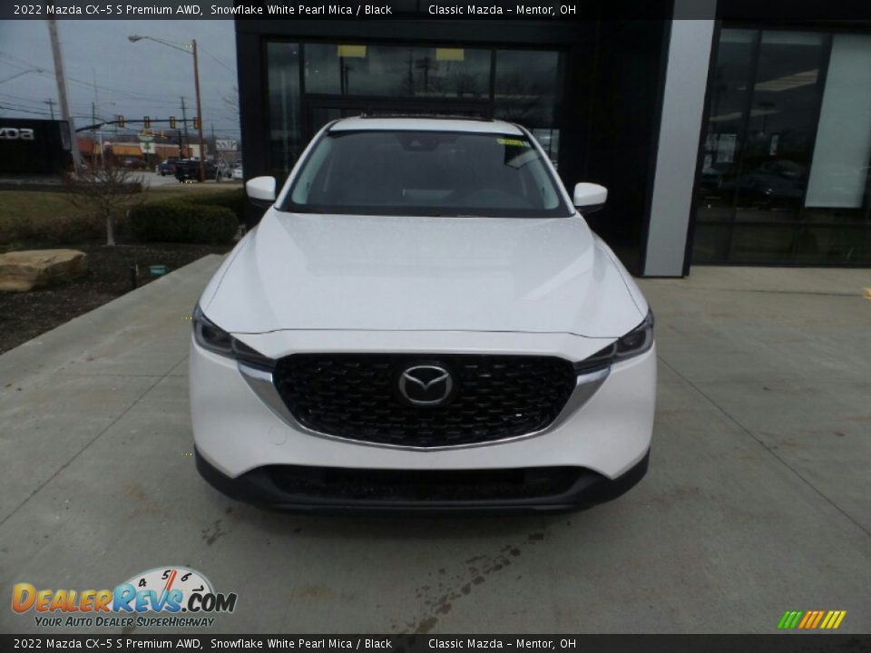 2022 Mazda CX-5 S Premium AWD Snowflake White Pearl Mica / Black Photo #2