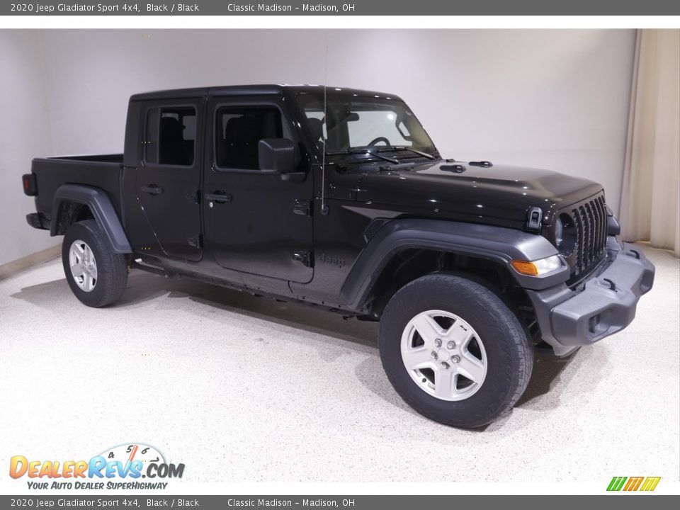 2020 Jeep Gladiator Sport 4x4 Black / Black Photo #1