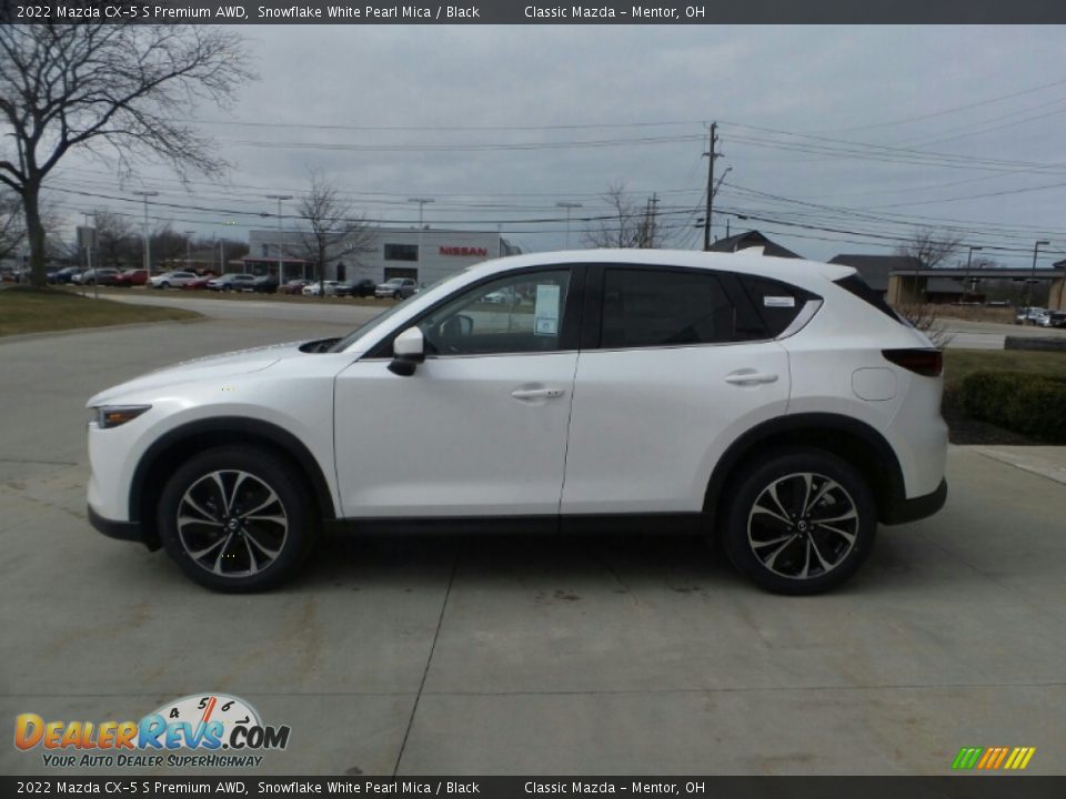 2022 Mazda CX-5 S Premium AWD Snowflake White Pearl Mica / Black Photo #6