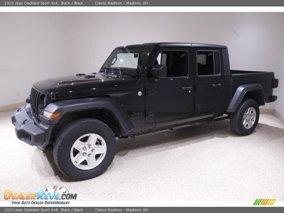 2020 Jeep Gladiator Sport 4x4 Black / Black Photo #3