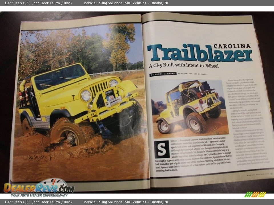 1977 Jeep CJ5 John Deer Yellow / Black Photo #11