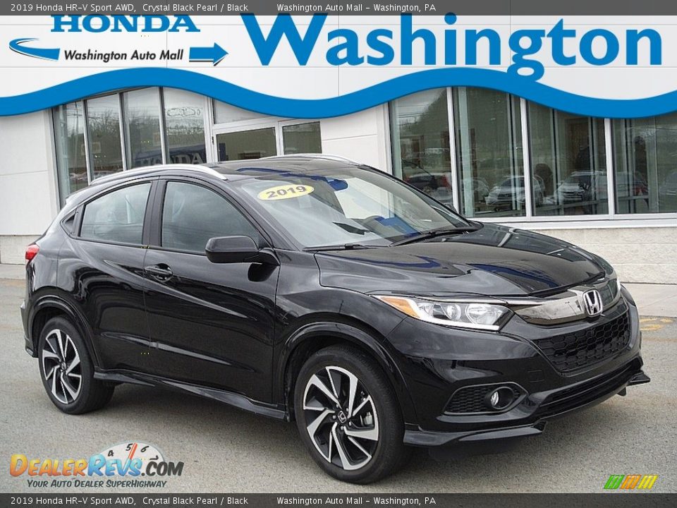 2019 Honda HR-V Sport AWD Crystal Black Pearl / Black Photo #1