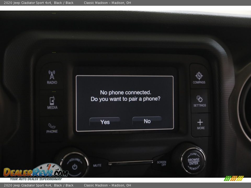 2020 Jeep Gladiator Sport 4x4 Black / Black Photo #11