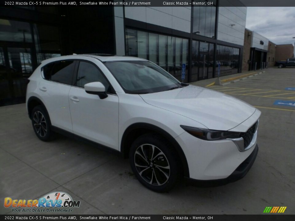 2022 Mazda CX-5 S Premium Plus AWD Snowflake White Pearl Mica / Parchment Photo #1