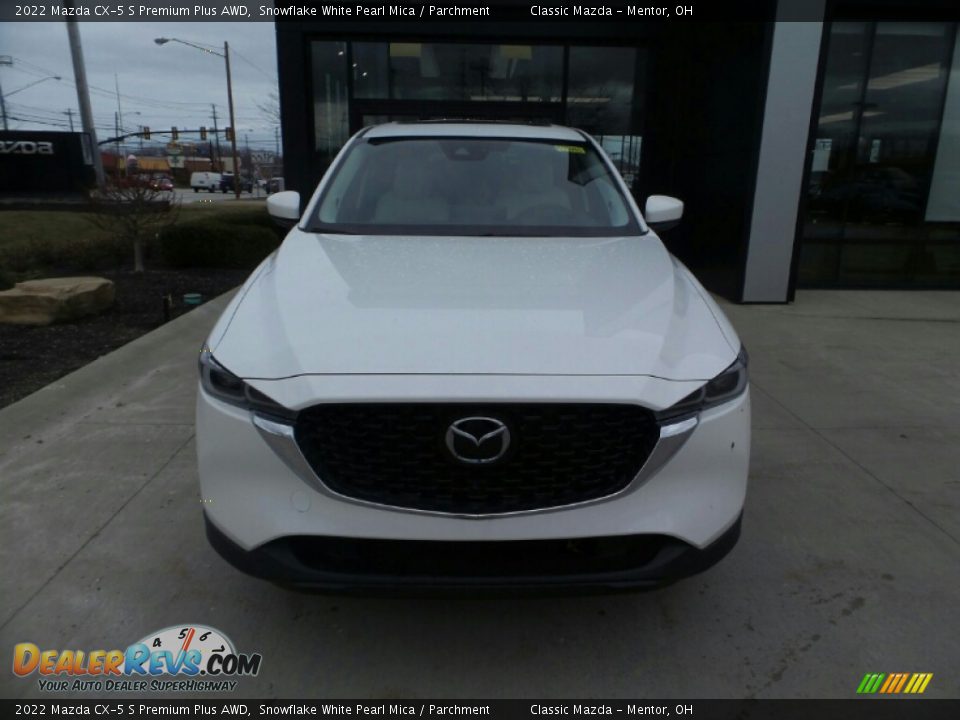 2022 Mazda CX-5 S Premium Plus AWD Snowflake White Pearl Mica / Parchment Photo #2