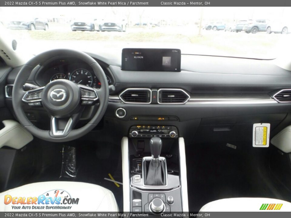 2022 Mazda CX-5 S Premium Plus AWD Snowflake White Pearl Mica / Parchment Photo #3