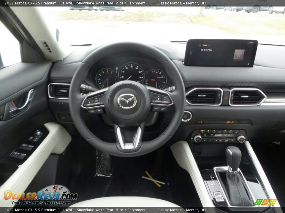 2022 Mazda CX-5 S Premium Plus AWD Snowflake White Pearl Mica / Parchment Photo #4