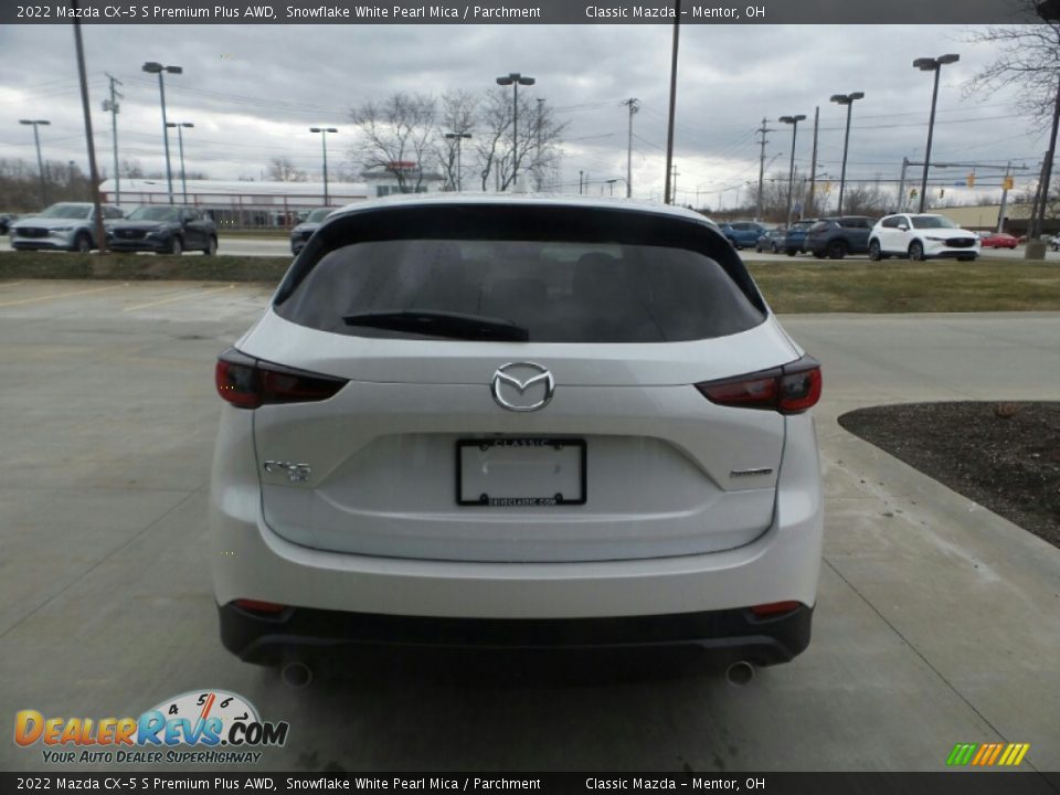 2022 Mazda CX-5 S Premium Plus AWD Snowflake White Pearl Mica / Parchment Photo #5