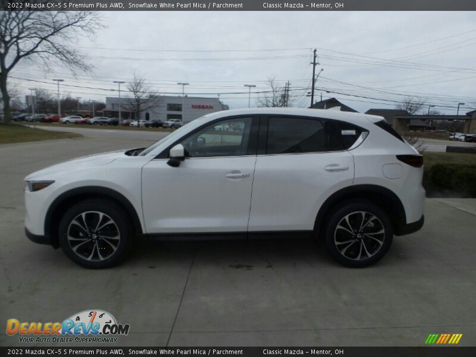 2022 Mazda CX-5 S Premium Plus AWD Snowflake White Pearl Mica / Parchment Photo #6