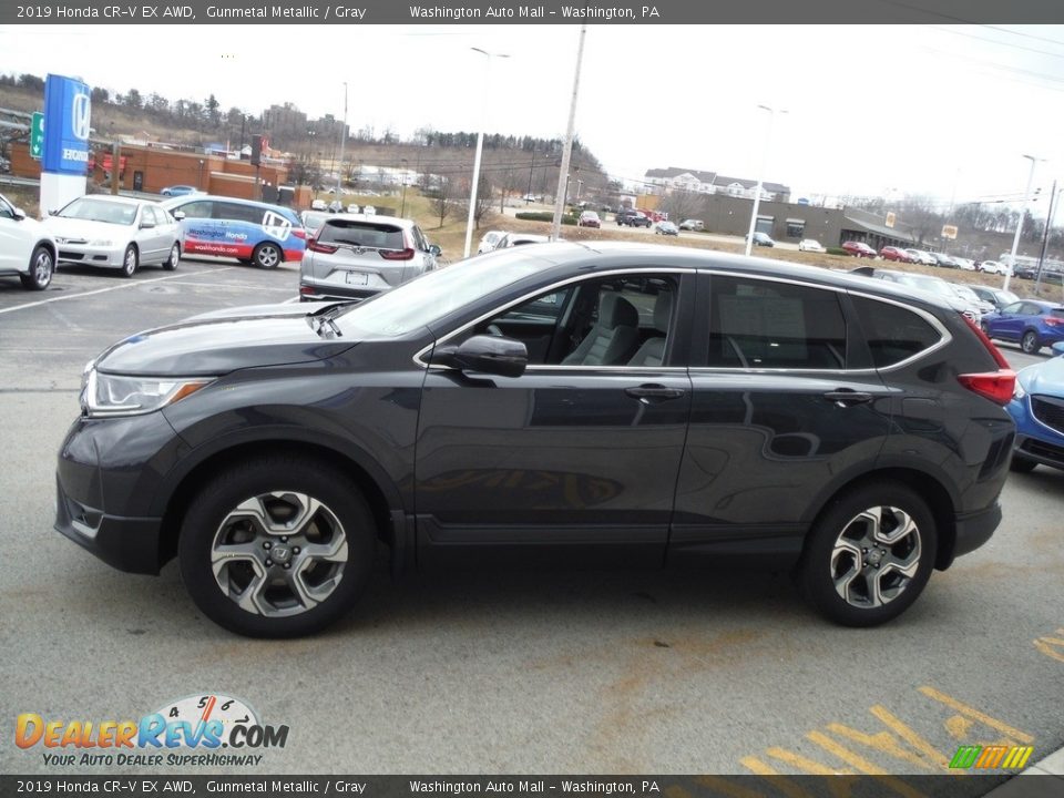 2019 Honda CR-V EX AWD Gunmetal Metallic / Gray Photo #7