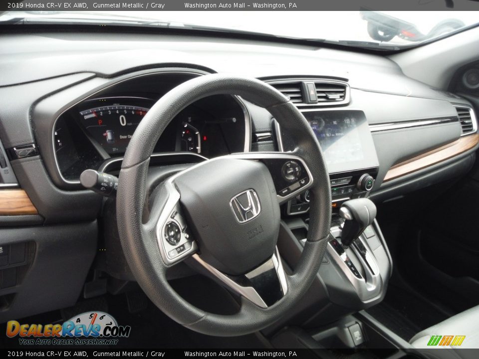 2019 Honda CR-V EX AWD Gunmetal Metallic / Gray Photo #13