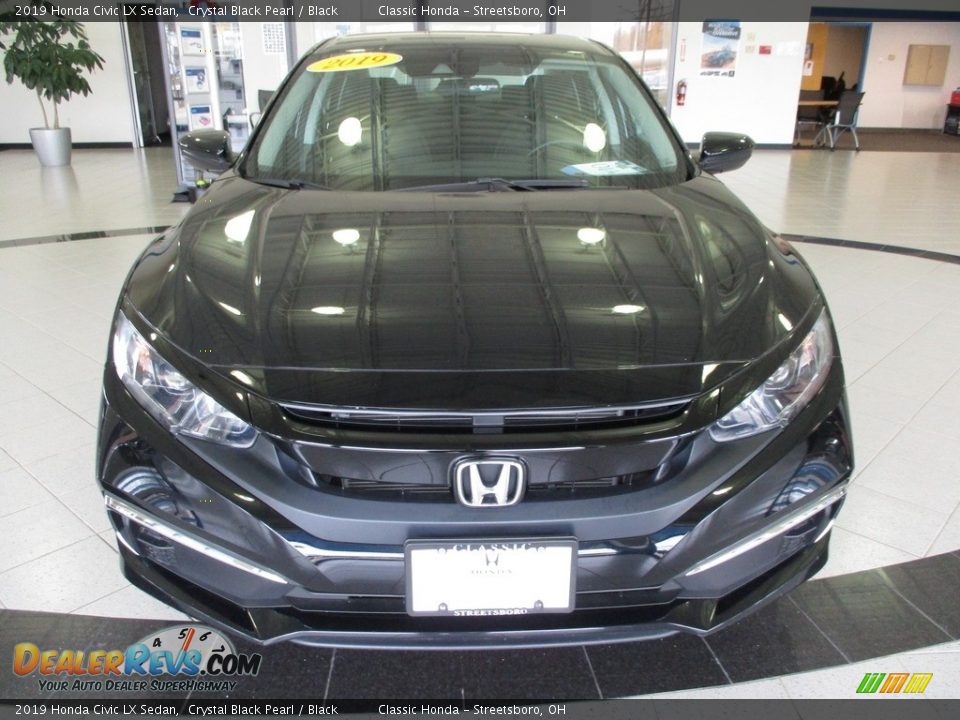2019 Honda Civic LX Sedan Crystal Black Pearl / Black Photo #2