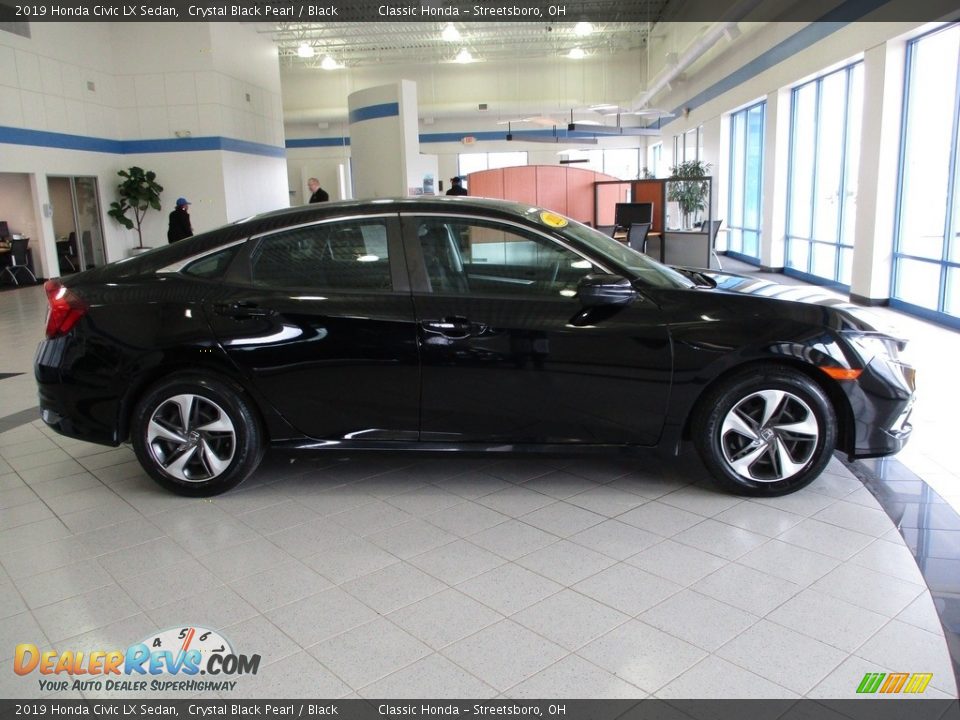 2019 Honda Civic LX Sedan Crystal Black Pearl / Black Photo #4