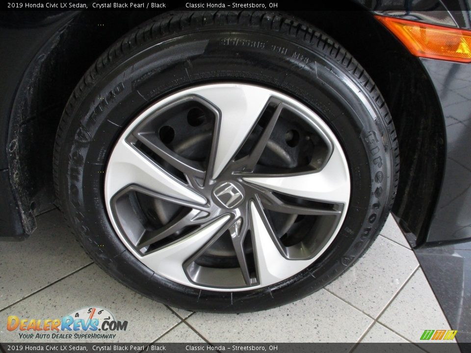 2019 Honda Civic LX Sedan Crystal Black Pearl / Black Photo #5