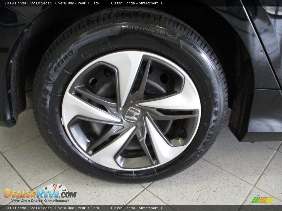 2019 Honda Civic LX Sedan Crystal Black Pearl / Black Photo #6