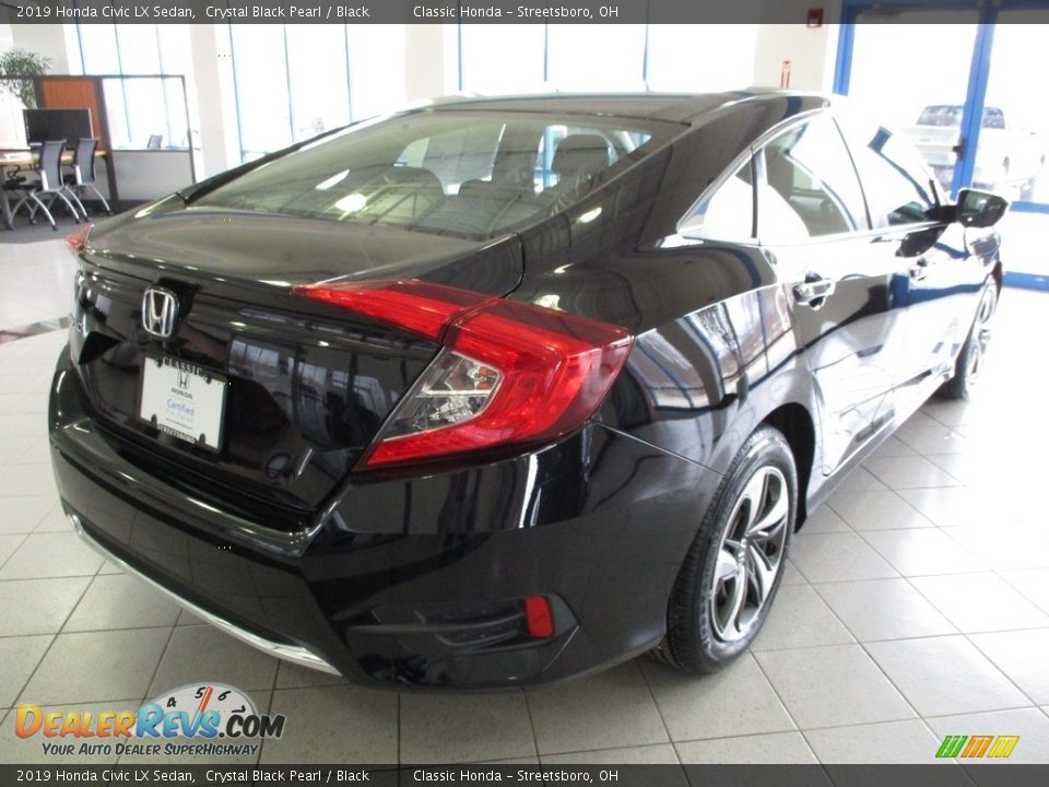 2019 Honda Civic LX Sedan Crystal Black Pearl / Black Photo #7