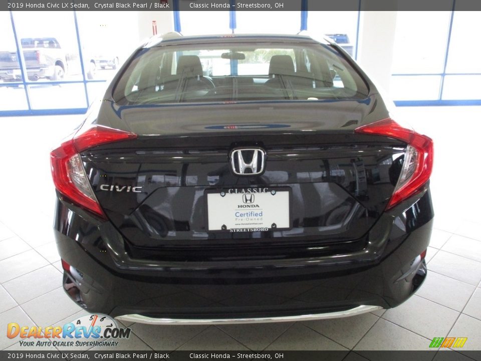 2019 Honda Civic LX Sedan Crystal Black Pearl / Black Photo #8