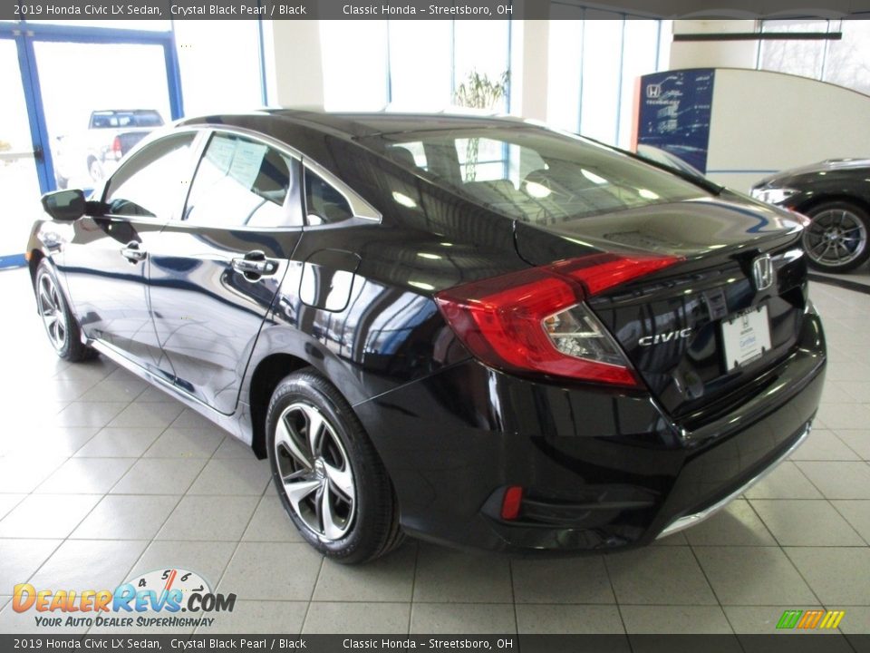 2019 Honda Civic LX Sedan Crystal Black Pearl / Black Photo #9