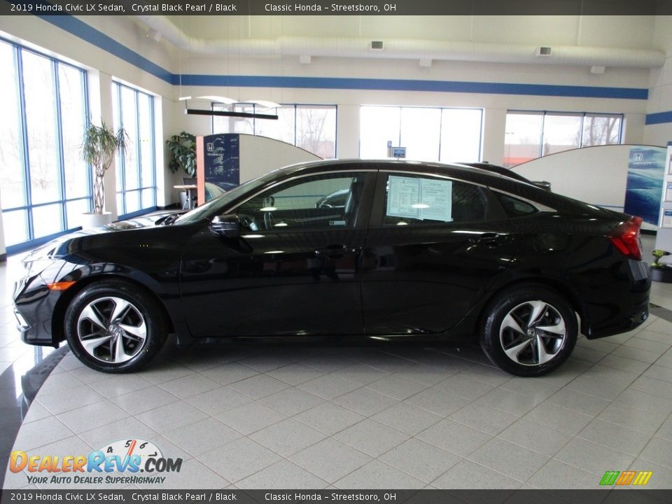 2019 Honda Civic LX Sedan Crystal Black Pearl / Black Photo #10