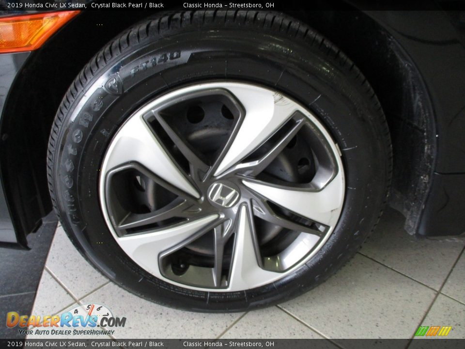 2019 Honda Civic LX Sedan Crystal Black Pearl / Black Photo #12