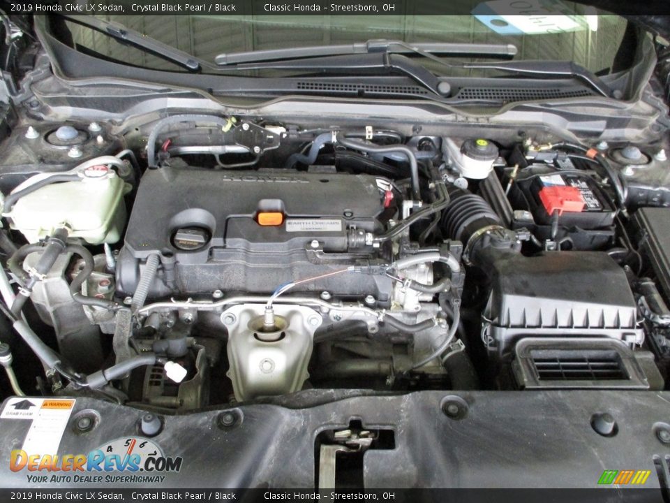 2019 Honda Civic LX Sedan Crystal Black Pearl / Black Photo #13