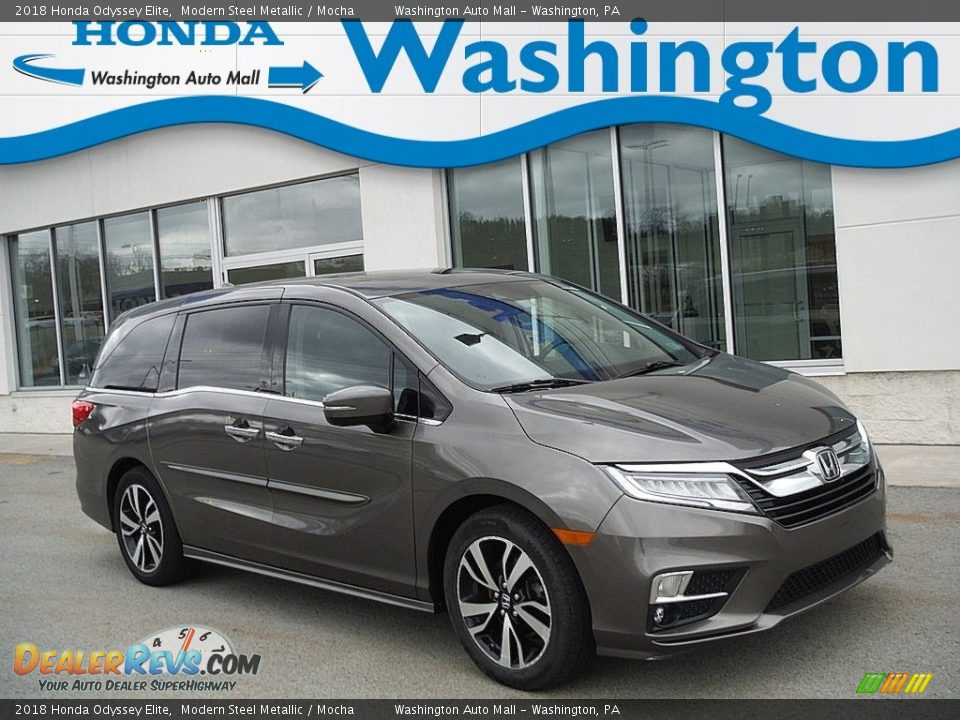 2018 Honda Odyssey Elite Modern Steel Metallic / Mocha Photo #1