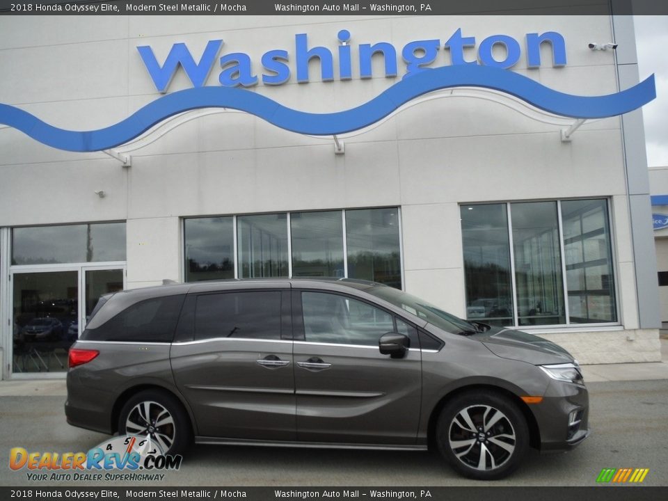 2018 Honda Odyssey Elite Modern Steel Metallic / Mocha Photo #2