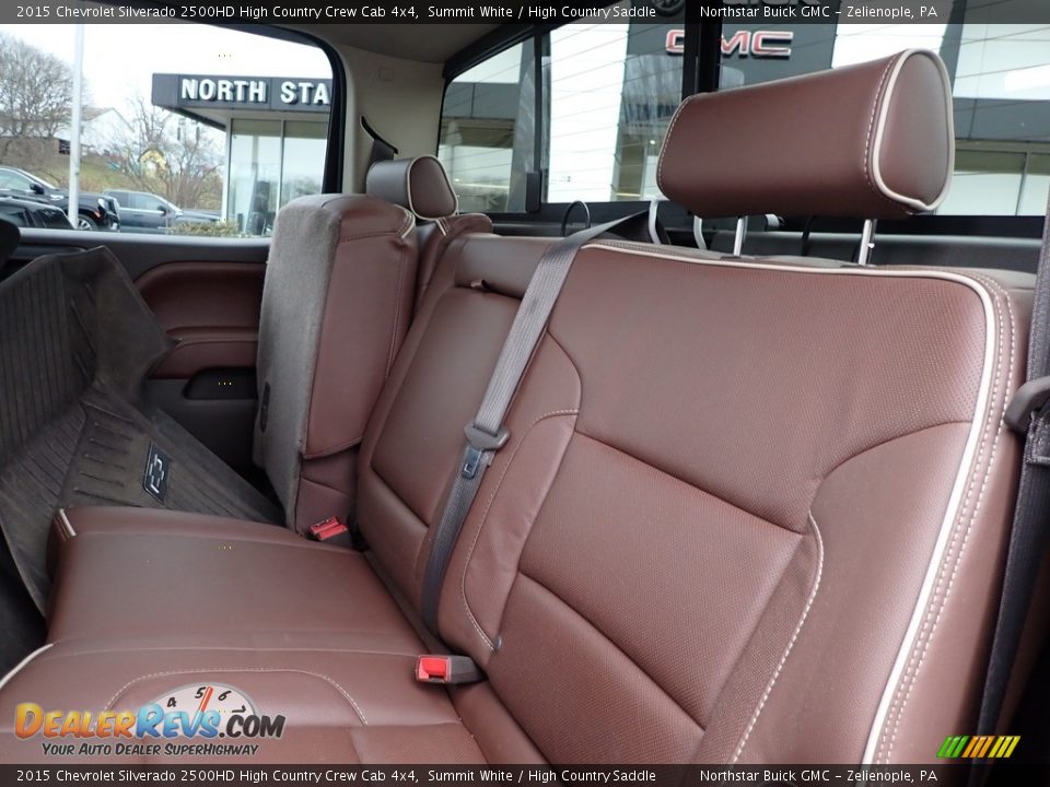 Rear Seat of 2015 Chevrolet Silverado 2500HD High Country Crew Cab 4x4 Photo #16