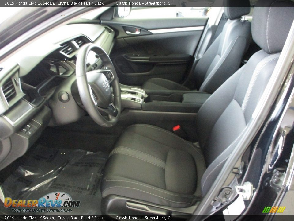 2019 Honda Civic LX Sedan Crystal Black Pearl / Black Photo #27