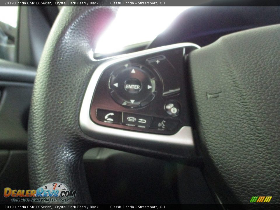 2019 Honda Civic LX Sedan Crystal Black Pearl / Black Photo #30