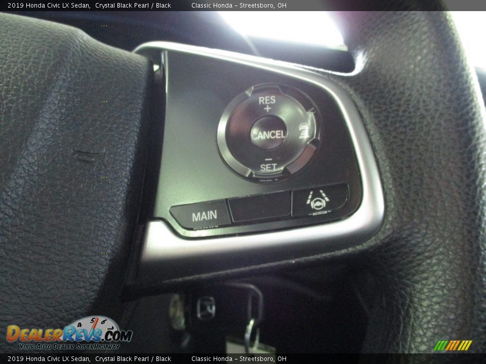 2019 Honda Civic LX Sedan Crystal Black Pearl / Black Photo #31