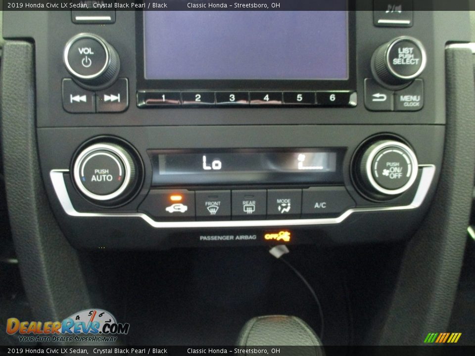 2019 Honda Civic LX Sedan Crystal Black Pearl / Black Photo #34