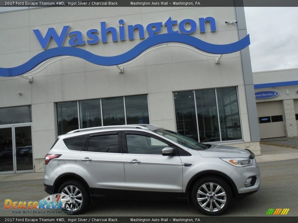 2017 Ford Escape Titanium 4WD Ingot Silver / Charcoal Black Photo #2