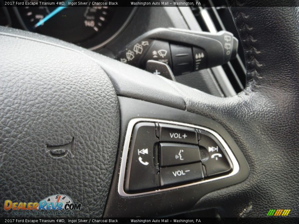 2017 Ford Escape Titanium 4WD Ingot Silver / Charcoal Black Photo #9