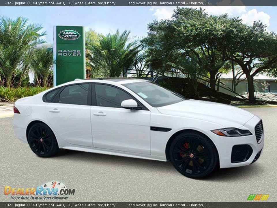 2022 Jaguar XF R-Dynamic SE AWD Fuji White / Mars Red/Ebony Photo #11