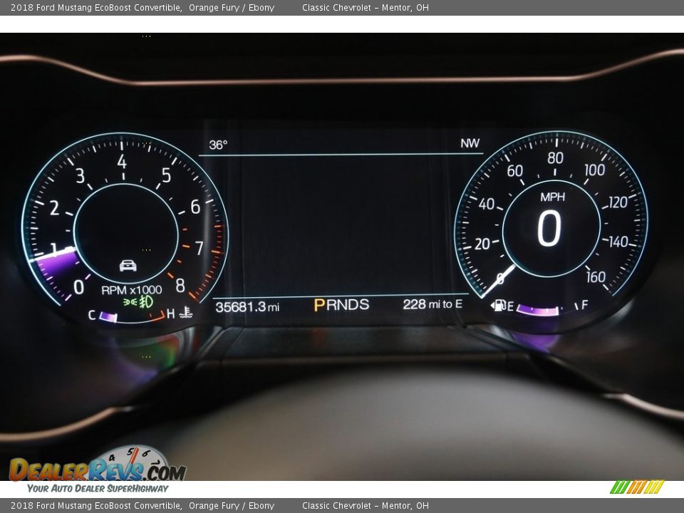2018 Ford Mustang EcoBoost Convertible Gauges Photo #9