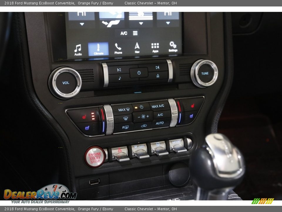 Controls of 2018 Ford Mustang EcoBoost Convertible Photo #15