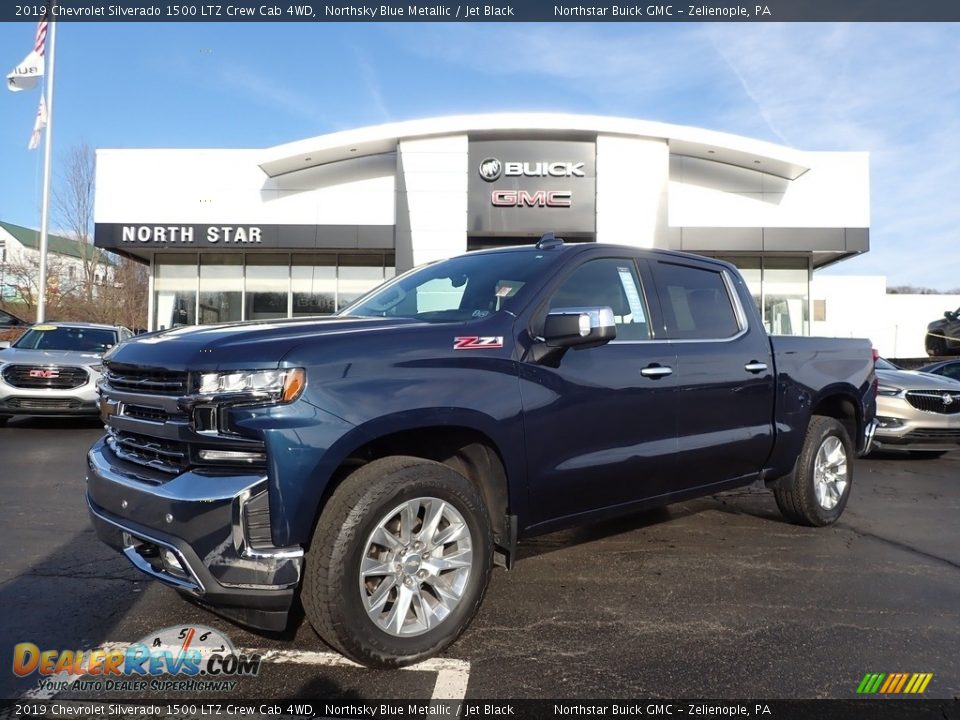 2019 Chevrolet Silverado 1500 LTZ Crew Cab 4WD Northsky Blue Metallic / Jet Black Photo #1