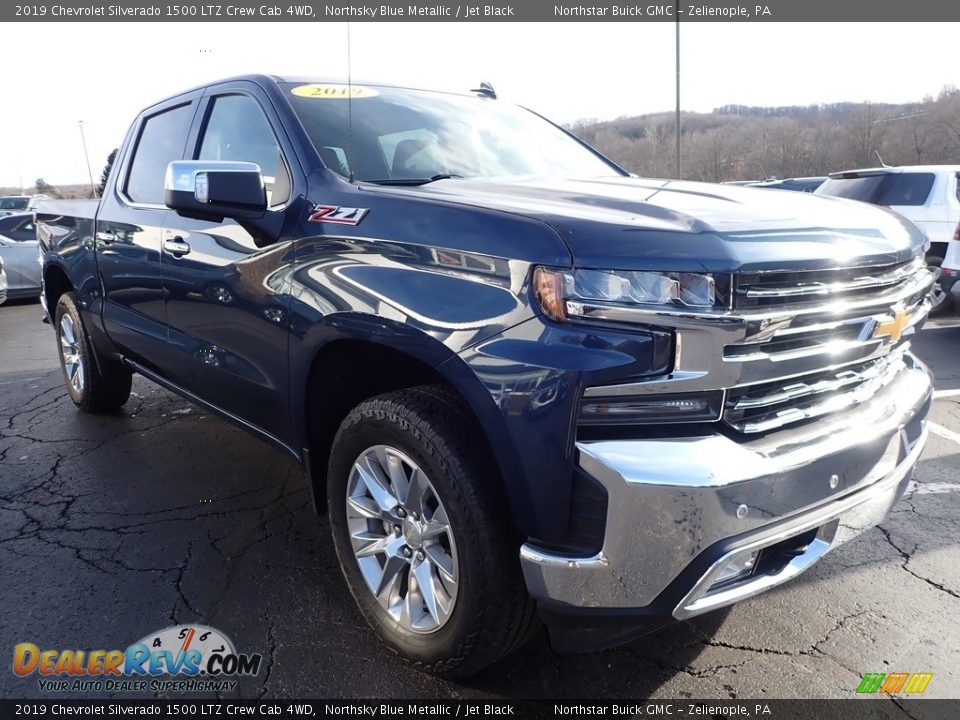 2019 Chevrolet Silverado 1500 LTZ Crew Cab 4WD Northsky Blue Metallic / Jet Black Photo #4