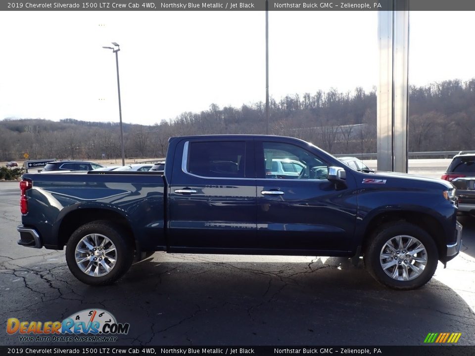 2019 Chevrolet Silverado 1500 LTZ Crew Cab 4WD Northsky Blue Metallic / Jet Black Photo #5