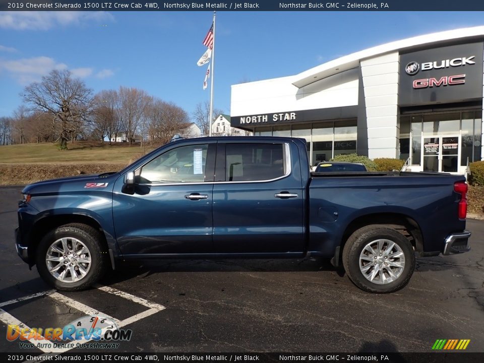 2019 Chevrolet Silverado 1500 LTZ Crew Cab 4WD Northsky Blue Metallic / Jet Black Photo #11