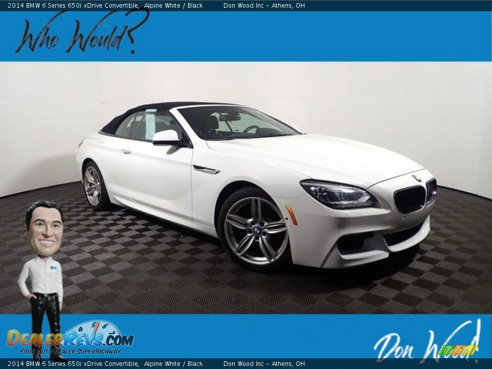 2014 BMW 6 Series 650i xDrive Convertible Alpine White / Black Photo #1