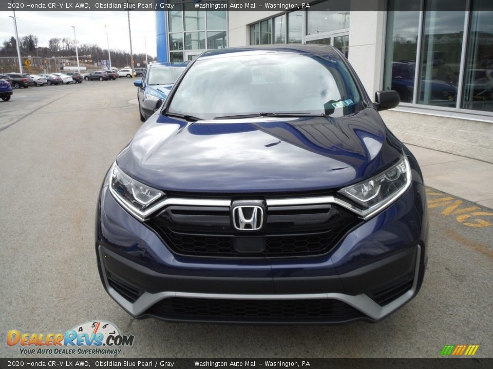 2020 Honda CR-V LX AWD Obsidian Blue Pearl / Gray Photo #3