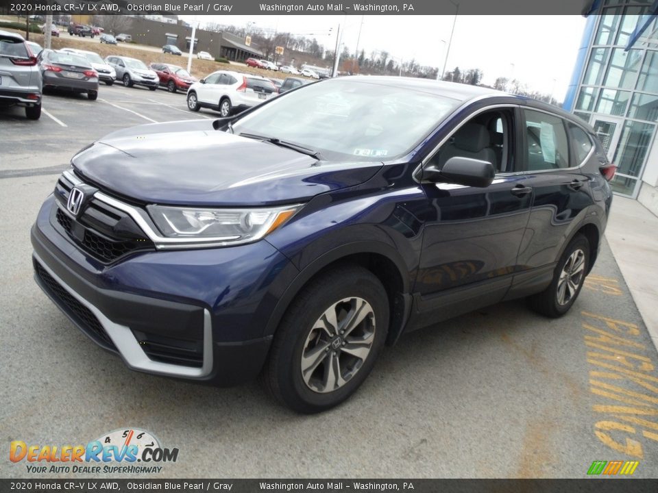 2020 Honda CR-V LX AWD Obsidian Blue Pearl / Gray Photo #4